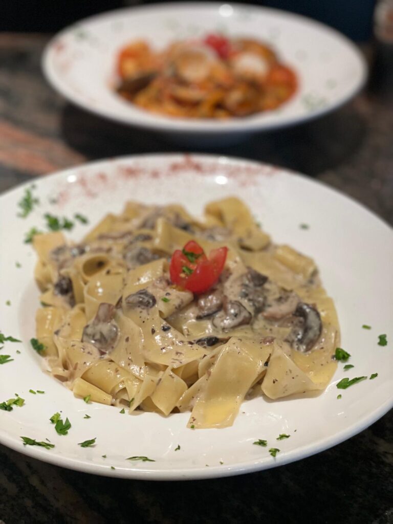 リエージュのレストランで提供されたパスタ料理・美食の街ベルギーの絶品グルメ