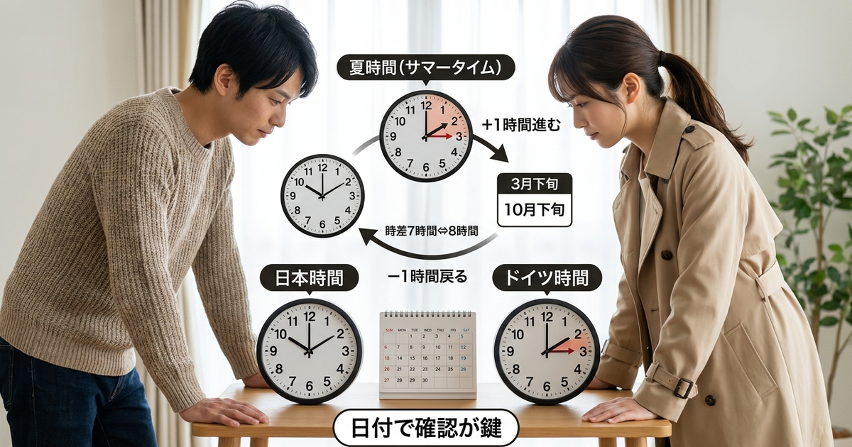 ドイツとの時差や現在の時間を正確に算出できない原因が見えてくる